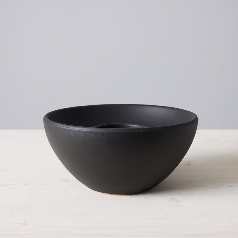 TerraFlame Basin Concrete Table Top Gel Fuel Fire Bowl Indoor and